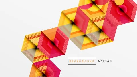 Hexagons design geometric abstract background Illustrazione stock