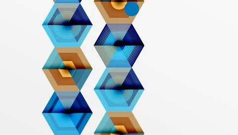 Hexagons design geometric abstract background 스톡 일러스트