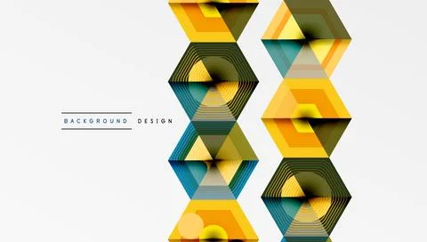 Hexagons design geometric abstract background Illustrazione stock