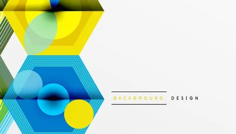 Hexagons design geometric abstract background 스톡 일러스트