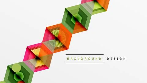 Hexagons design geometric abstract background Illustrazione stock