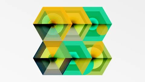 Hexagons design geometric abstract background Illustrazione stock