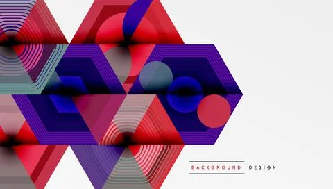Hexagons design geometric abstract background Illustrazione stock