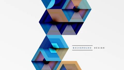 Hexagons design geometric abstract background 스톡 일러스트
