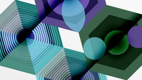Hexagons design geometric abstract background Illustrazione stock