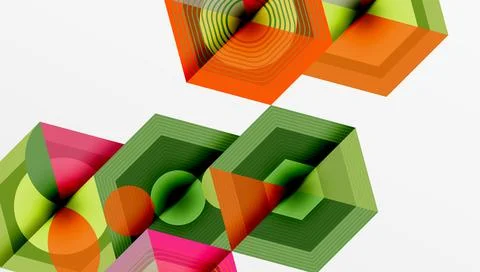 Hexagons design geometric abstract background Illustrazione stock