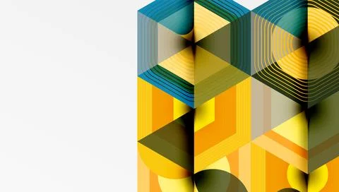 Hexagons design geometric abstract background 스톡 일러스트