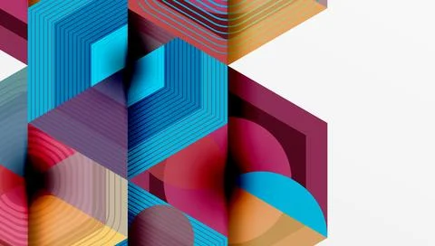 Hexagons design geometric abstract background 스톡 일러스트
