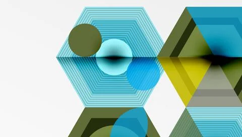Hexagons design geometric abstract background 스톡 일러스트
