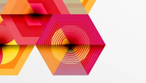 Hexagons design geometric abstract background 스톡 일러스트