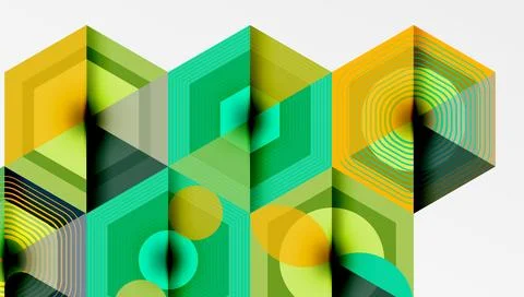 Hexagons design geometric abstract background Illustrazione stock