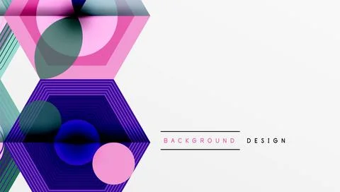 Hexagons design geometric abstract background Illustrazione stock