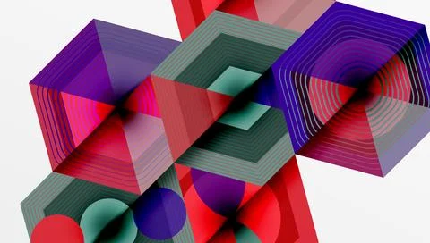 Hexagons design geometric abstract background Illustrazione stock
