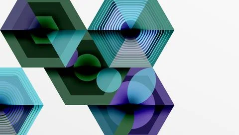 Hexagons design geometric abstract background 스톡 일러스트
