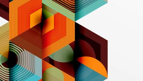 Hexagons design geometric abstract background 스톡 일러스트
