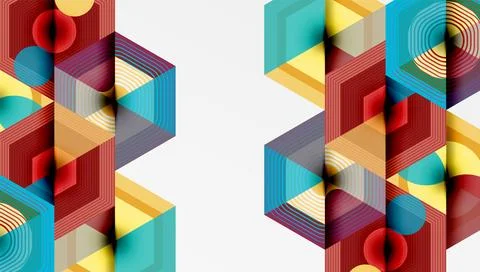 Hexagons design geometric abstract background 스톡 일러스트