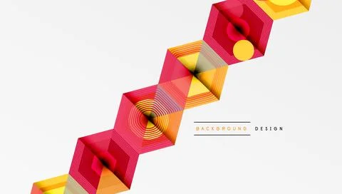 Hexagons design geometric abstract background Stock Illustration