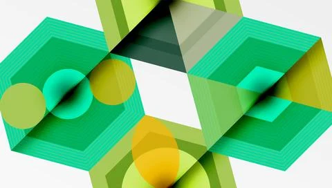 Hexagons design geometric abstract background Stock Illustration