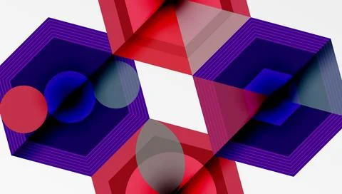 Hexagons design geometric abstract background Stock Illustration