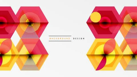 Hexagons design geometric abstract background 스톡 일러스트