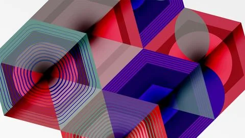 Hexagons design geometric abstract background Stock Illustration