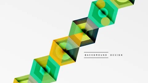 Hexagons design geometric abstract background Stock Illustration