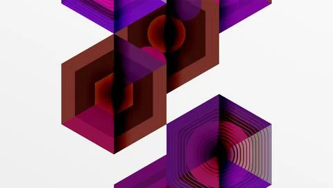 Hexagons design geometric abstract background Illustrazione stock
