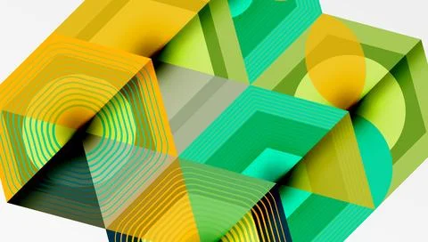 Hexagons design geometric abstract background Stock Illustration