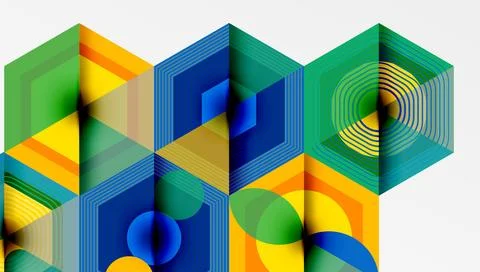 Hexagons design geometric abstract background Illustrazione stock