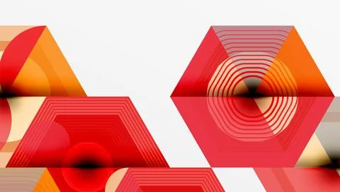 Hexagons design geometric abstract background Illustrazione stock