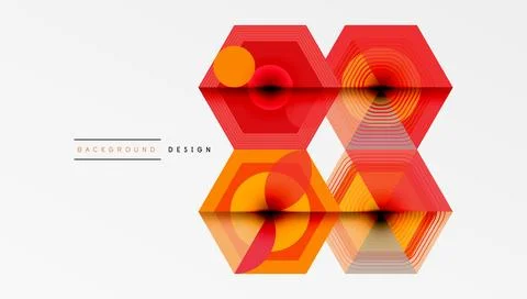 Hexagons design geometric abstract background Illustrazione stock