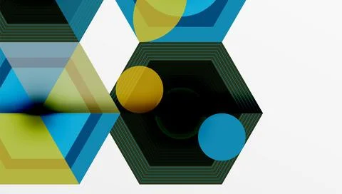 Hexagons design geometric abstract background Illustrazione stock