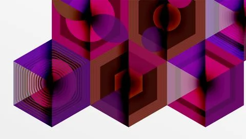 Hexagons design geometric abstract background Illustrazione stock
