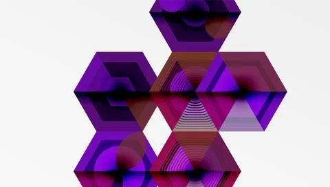 Hexagons design geometric abstract background Stock Illustration