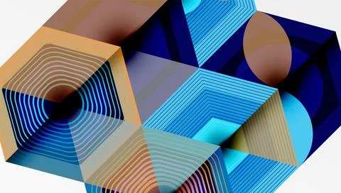 Hexagons design geometric abstract background Illustrazione stock