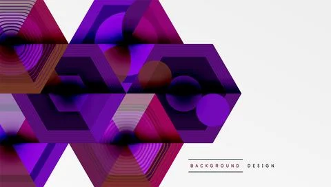 Hexagons design geometric abstract background Illustrazione stock