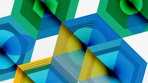Hexagons design geometric abstract background Illustrazione stock