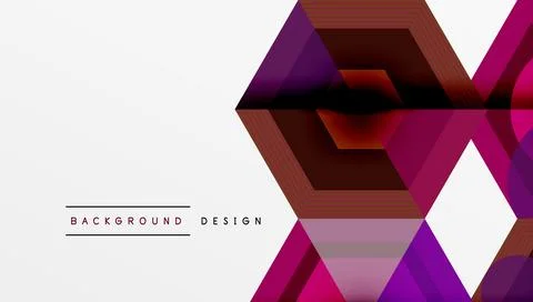 Hexagons design geometric abstract background Illustrazione stock