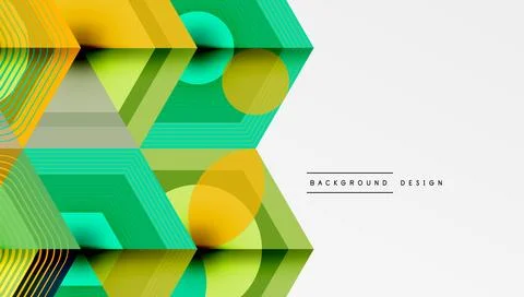Hexagons design geometric abstract background Illustrazione stock