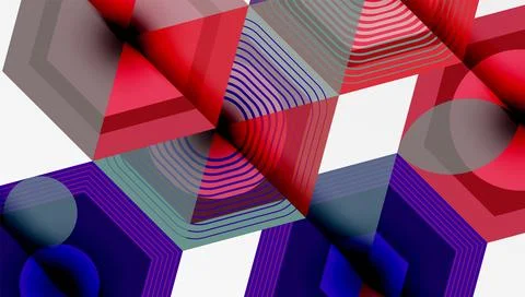 Hexagons design geometric abstract background Illustrazione stock