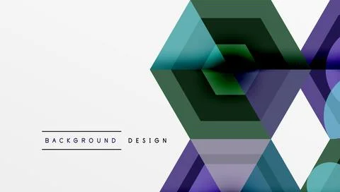 Hexagons design geometric abstract background Illustrazione stock