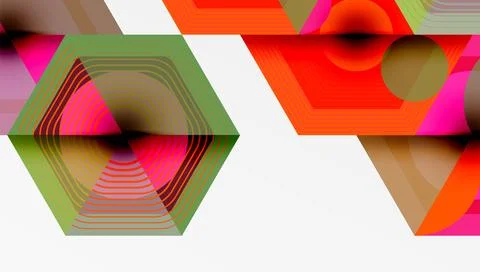 Hexagons design geometric abstract background Illustrazione stock