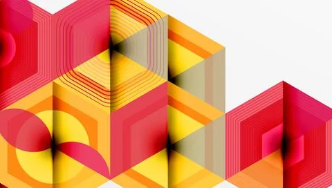 Hexagons design geometric abstract background 스톡 일러스트