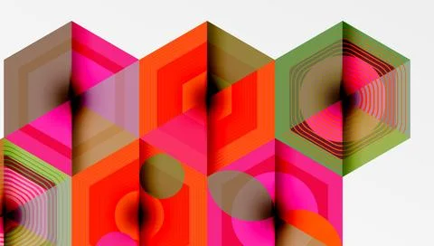 Hexagons design geometric abstract background Stockillustratie