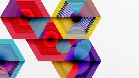 Hexagons, diamonds pattern. Geometric repeating hexagon background 스톡 일러스트