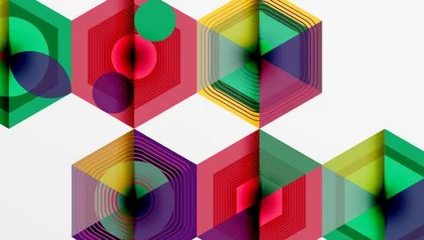 Hexagons, diamonds pattern. Geometric repeating hexagon background Stock Illustration