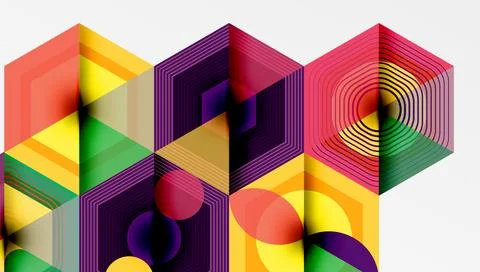 Hexagons, diamonds pattern. Geometric repeating hexagon background イラスト素材