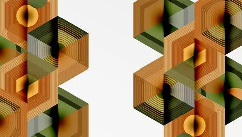 Hexagons, diamonds pattern. Geometric repeating hexagon background イラスト素材