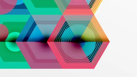 Hexagons, diamonds pattern. Geometric repeating hexagon background Stock Illustration