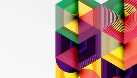 Hexagons, diamonds pattern. Geometric repeating hexagon background Stock Illustration